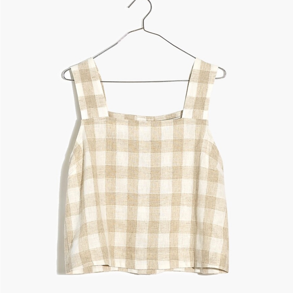 Madewell Linen Blend Sunside Button Back Top : Undyed Edition - US14